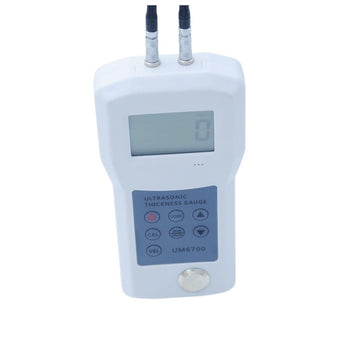 A hero shot of the UM6700 thickness gauge, showcasing its digital display and control buttons.